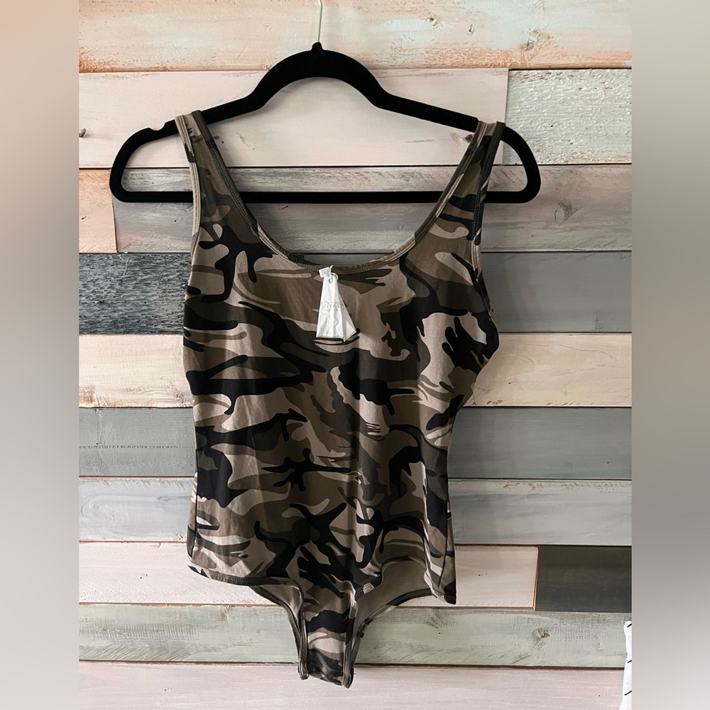 Never worn!! Army print body suit - medium